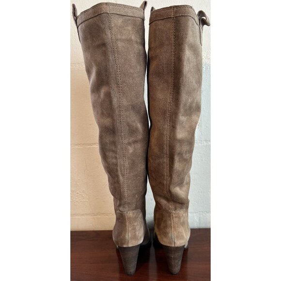 Vince Camuto Tan Brown Suede Braden High Slouch Boots Women Size 5.5 B - Picture 4 of 10